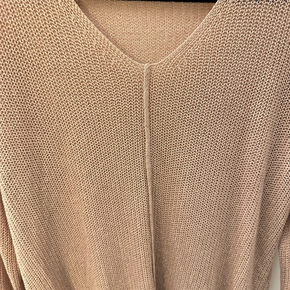 Lulus Woman Brown oversized knit sweater M acrylic bohemian shabby chic casual - Picture 5 of 14